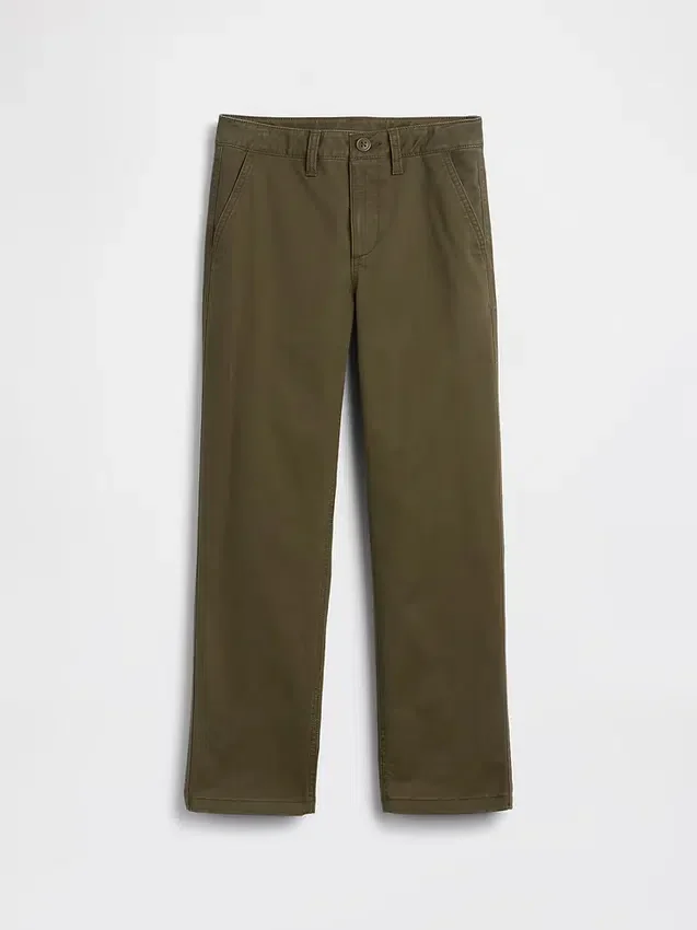 Dětské moderní volné khaki kalhoty