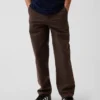 Dětské moderní volné khaki kalhoty