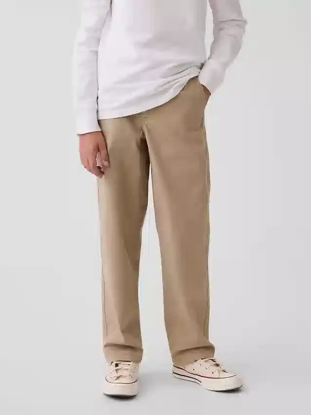 Dětské moderní volné khaki kalhoty