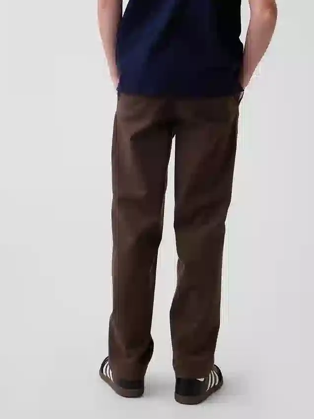 Dětské moderní volné khaki kalhoty