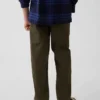Dětské moderní volné khaki kalhoty