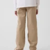 Dětské moderní volné khaki kalhoty