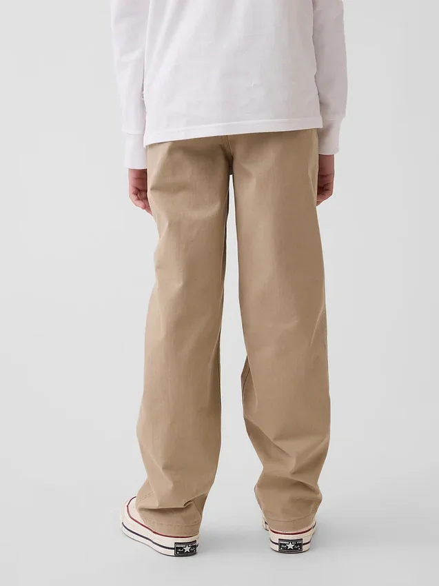 Dětské moderní volné khaki kalhoty
