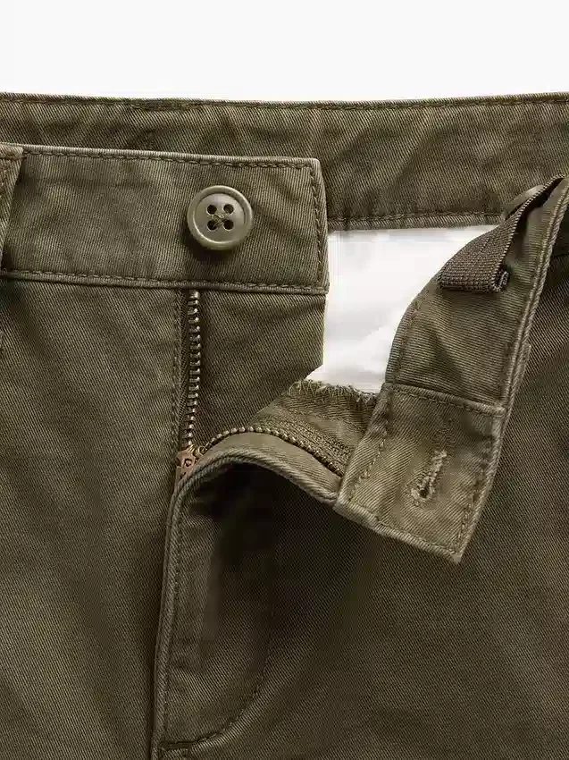 Dětské moderní volné khaki kalhoty