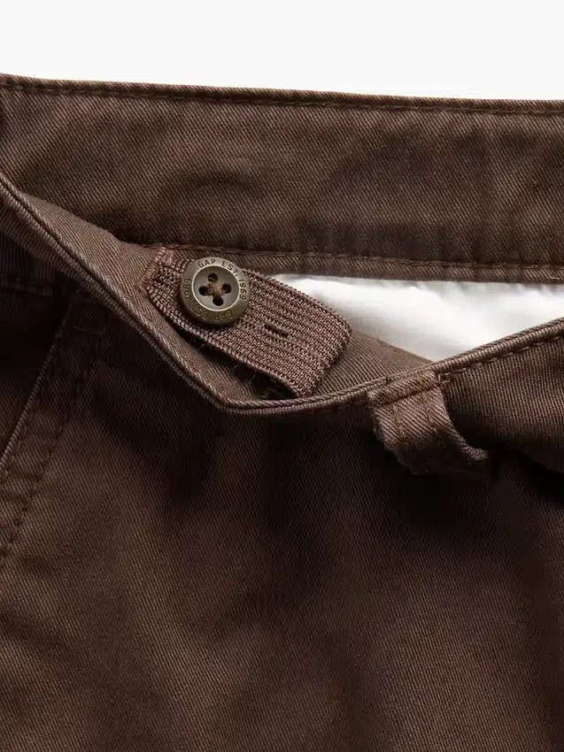 Dětské moderní volné khaki kalhoty