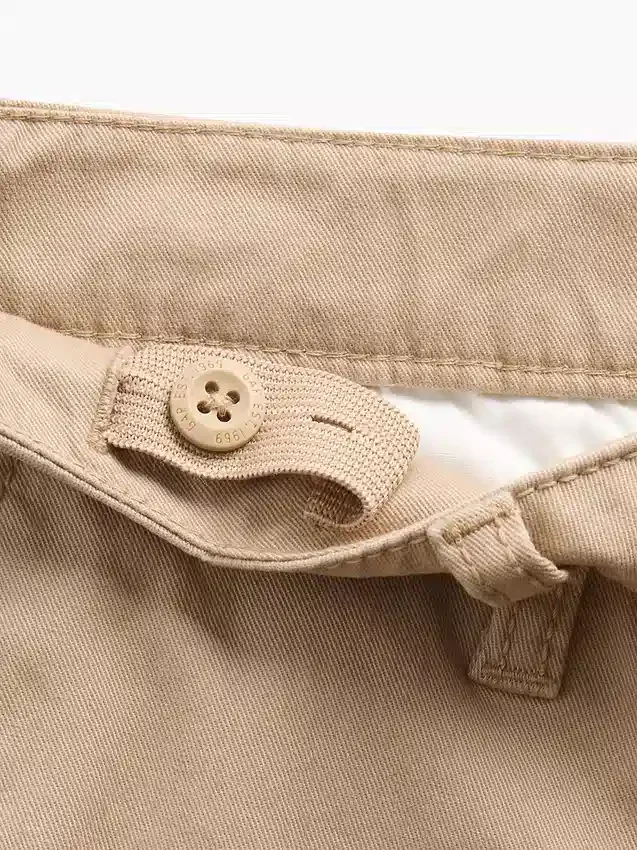 Dětské moderní volné khaki kalhoty