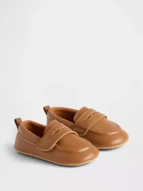 Dětské mokasíny z veganské kůže