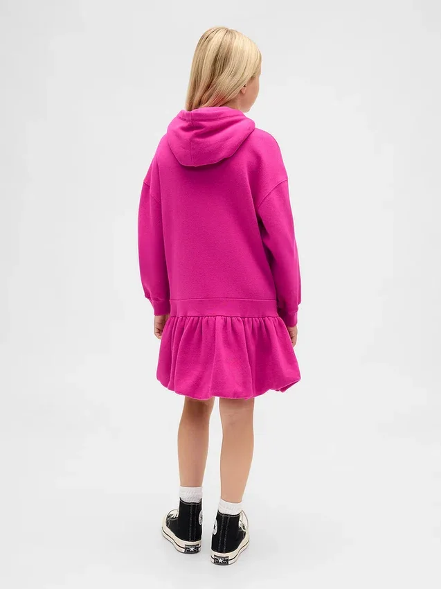 Dětské oversized šaty s kapucí