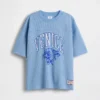 Dětské oversized jersey tričko s potiskem a síťovinou