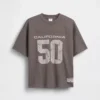 Dětské oversized jersey tričko s potiskem a síťovinou