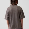 Dětské oversized jersey tričko s potiskem a síťovinou