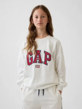 Dětská oversized mikina s potiskem z materiálu Vintagesoft Terry
