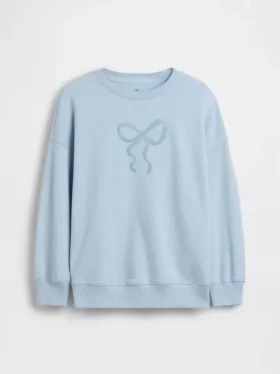 Dětská oversized mikina s potiskem z materiálu Vintagesoft Terry