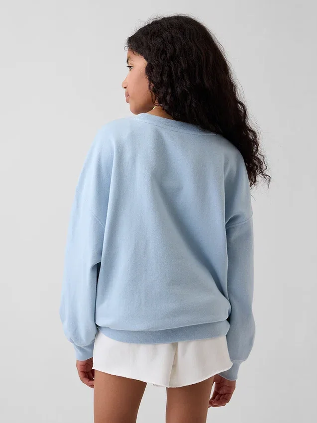 Dětská oversized mikina s potiskem z materiálu Vintagesoft Terry