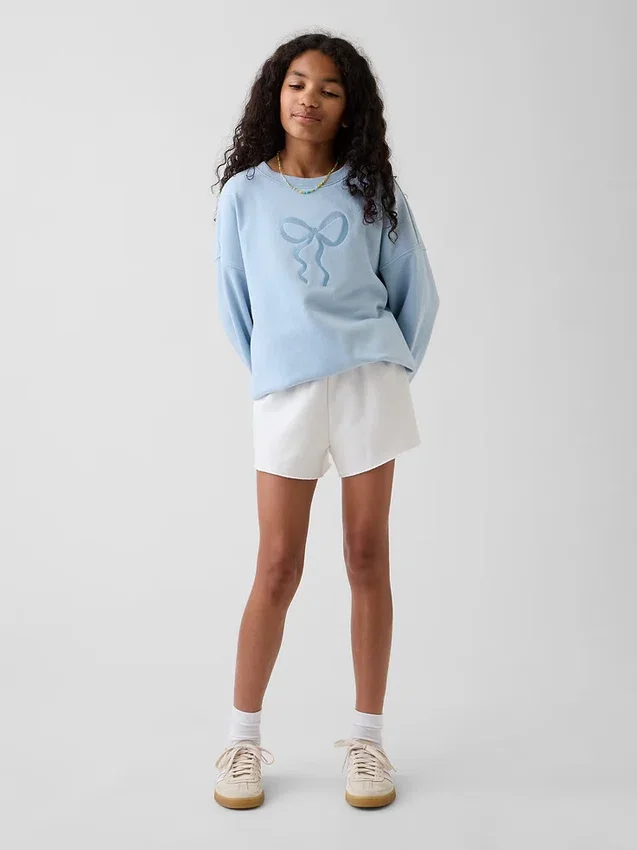 Dětská oversized mikina s potiskem z materiálu Vintagesoft Terry