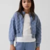 Dětská oversized prošívaná bunda na zip