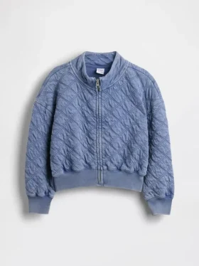 Dětská oversized prošívaná bunda na zip
