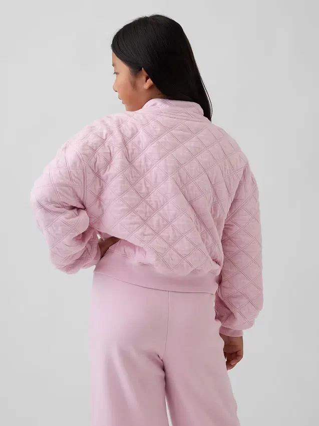 Dětská oversized prošívaná bunda na zip