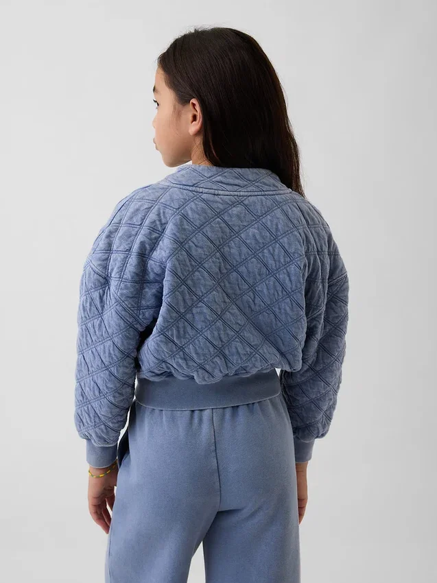 Dětská oversized prošívaná bunda na zip