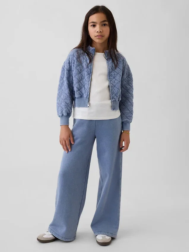 Dětská oversized prošívaná bunda na zip