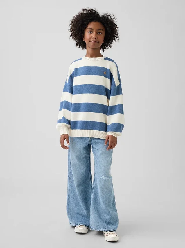 Dětský oversized svetr v tunikovém střihu