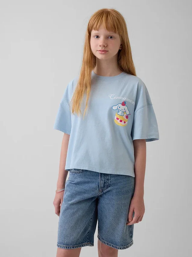 Dětské oversized tričko Hello Kitty s volným střihem