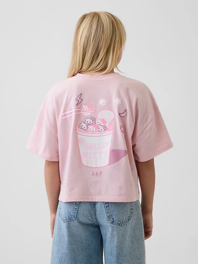 Dětské oversized tričko Hello Kitty s volným střihem