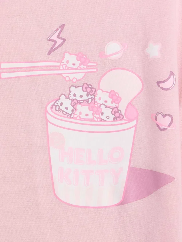 Dětské oversized tričko Hello Kitty s volným střihem