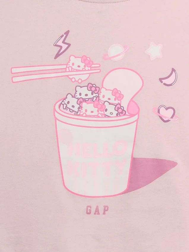 Dětské oversized tričko Hello Kitty s volným střihem