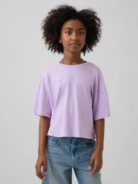 Dětské oversized tričko s hranatým střihem