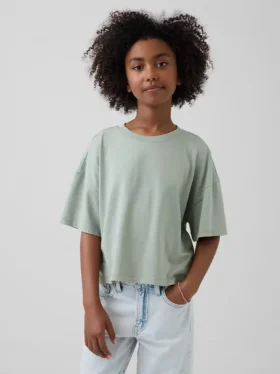 Dětské oversized tričko s hranatým střihem