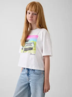 Dětské oversized tričko s hranatým střihem