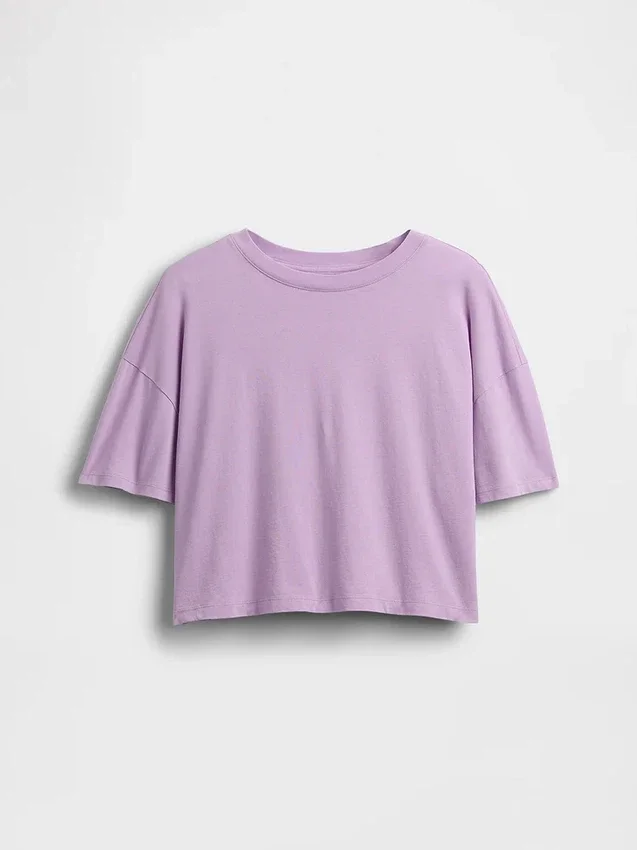 Dětské oversized tričko s hranatým střihem