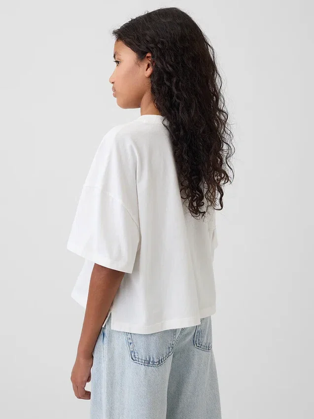 Dětské oversized tričko s hranatým střihem