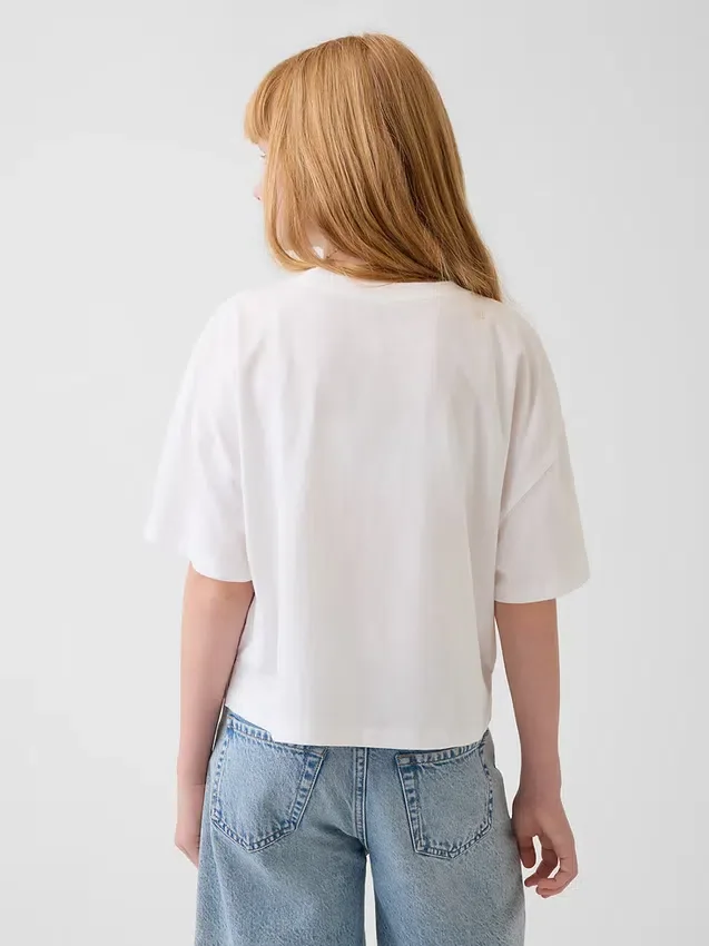 Dětské oversized tričko s hranatým střihem