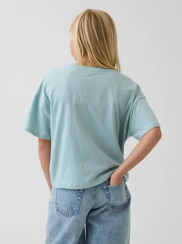 Dětské oversized tričko s hranatým střihem