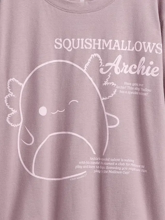 Dětské oversized tričko s potiskem Squishmallow