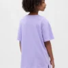 Dětské oversized tričko s potiskem v tunikovém střihu