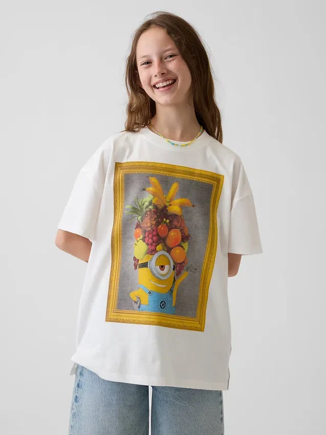 Dětské oversized tričko s tunikovým střihem s motivem Minions