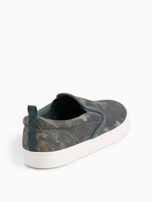 Dětské plátěné slip-on tenisky s kamuflážovým vzorem