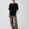 Dětské pohodlné cargo kalhoty