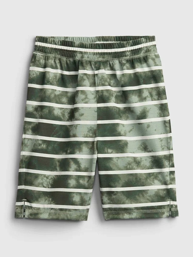 Dětské pyžamové šortky s pruhy v tie-dye stylu z recyklovaného materiálu