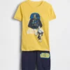 Dětská pyžamová souprava s krátkými šortky ze česané organické bavlny s motivem Star Wars