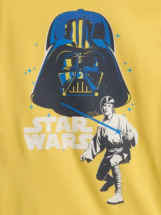Dětská pyžamová souprava s krátkými šortky ze česané organické bavlny s motivem Star Wars