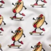 Dětská pyžamová souprava s krátkými šortkymi z organické česané bavlny s motivem hot dogu