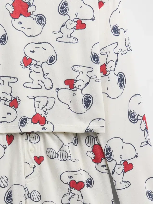 Dětská pyžamová souprava Snoopy z recyklovaného materiálu – šortky