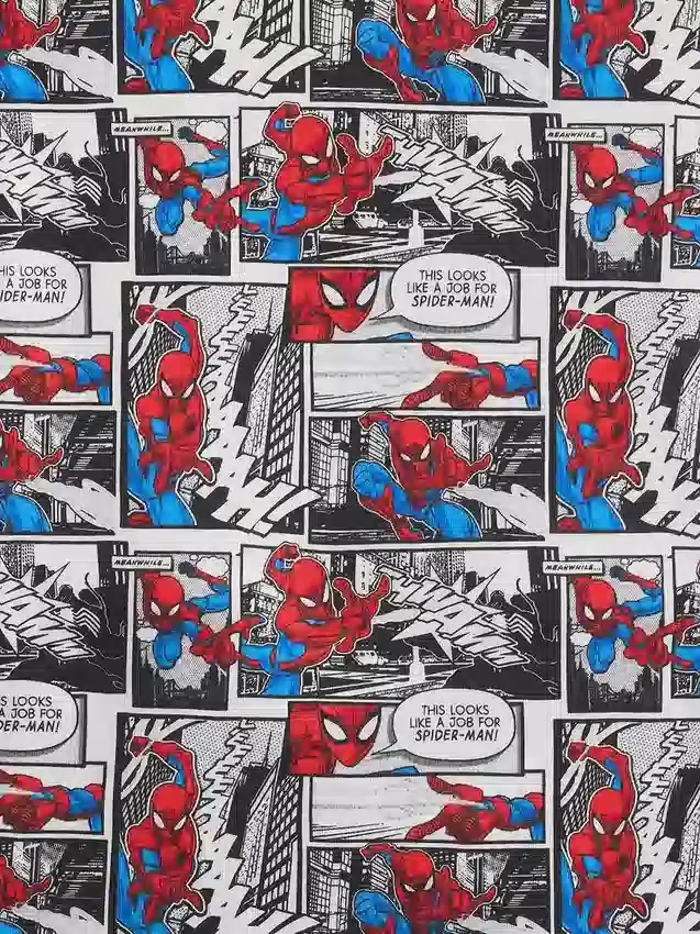 Dětská pyžamová souprava Spider-Man s šortkymi z organické česané bavlny