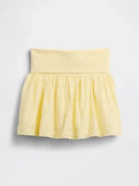 Dětská skort s očky a přeloženým pasem