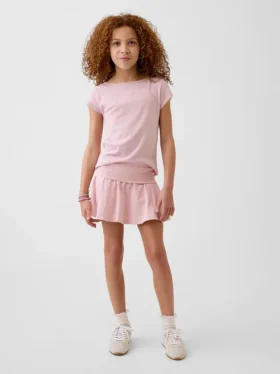 Dětská skort s přeloženým pasem