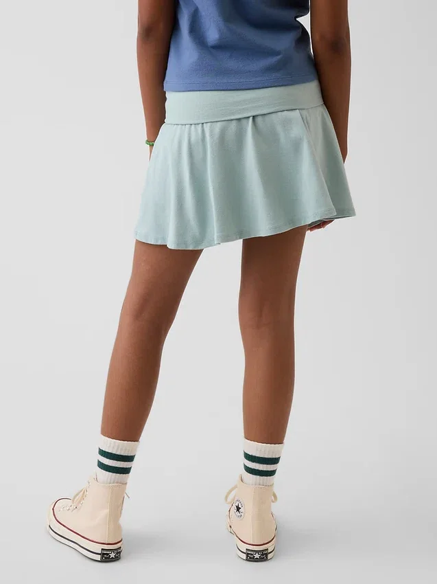 Dětská skort s přeloženým pasem